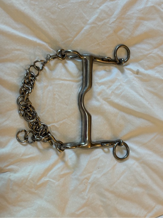 Other - Antique style Stainless Steel Horse Bit with Chain - Silver